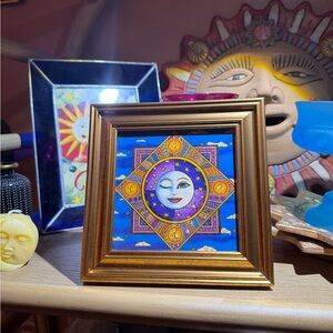 Gold Framed Celestial Full Moon